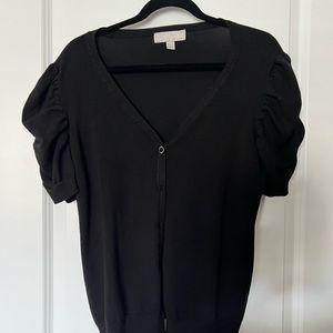 Button Down Short Sleeve Cardigan.